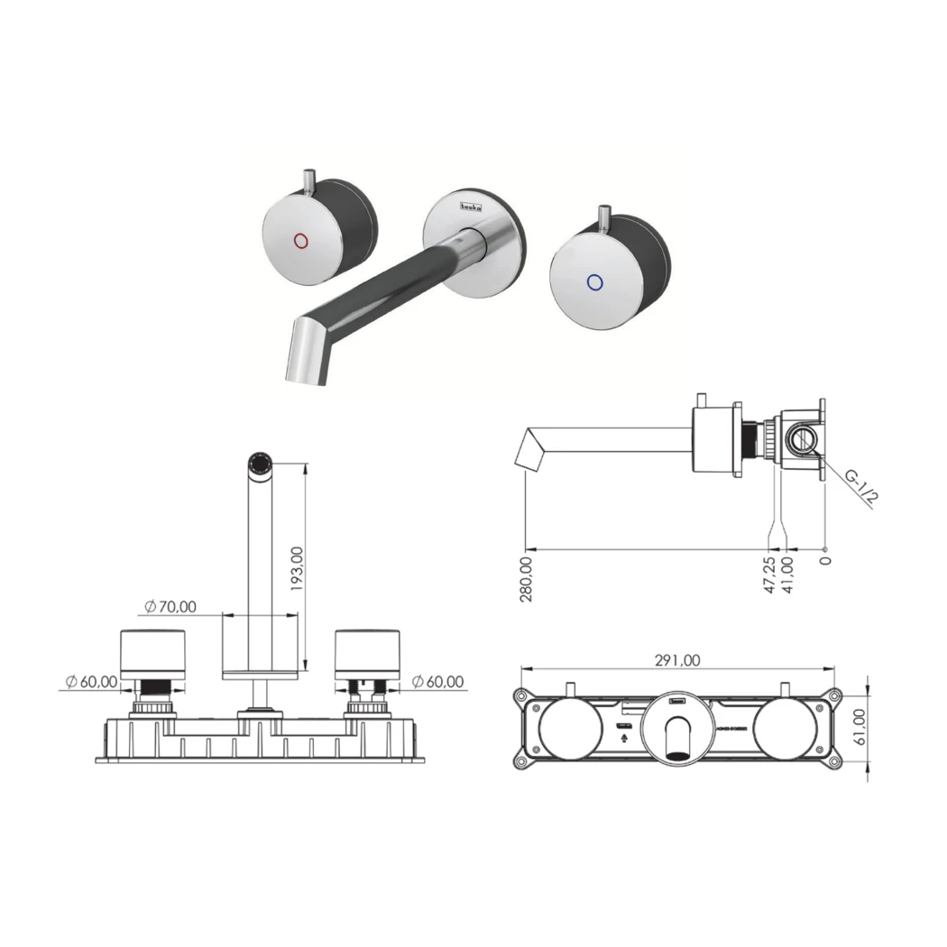 Grande Lavabo Bataryası teknik çizimi