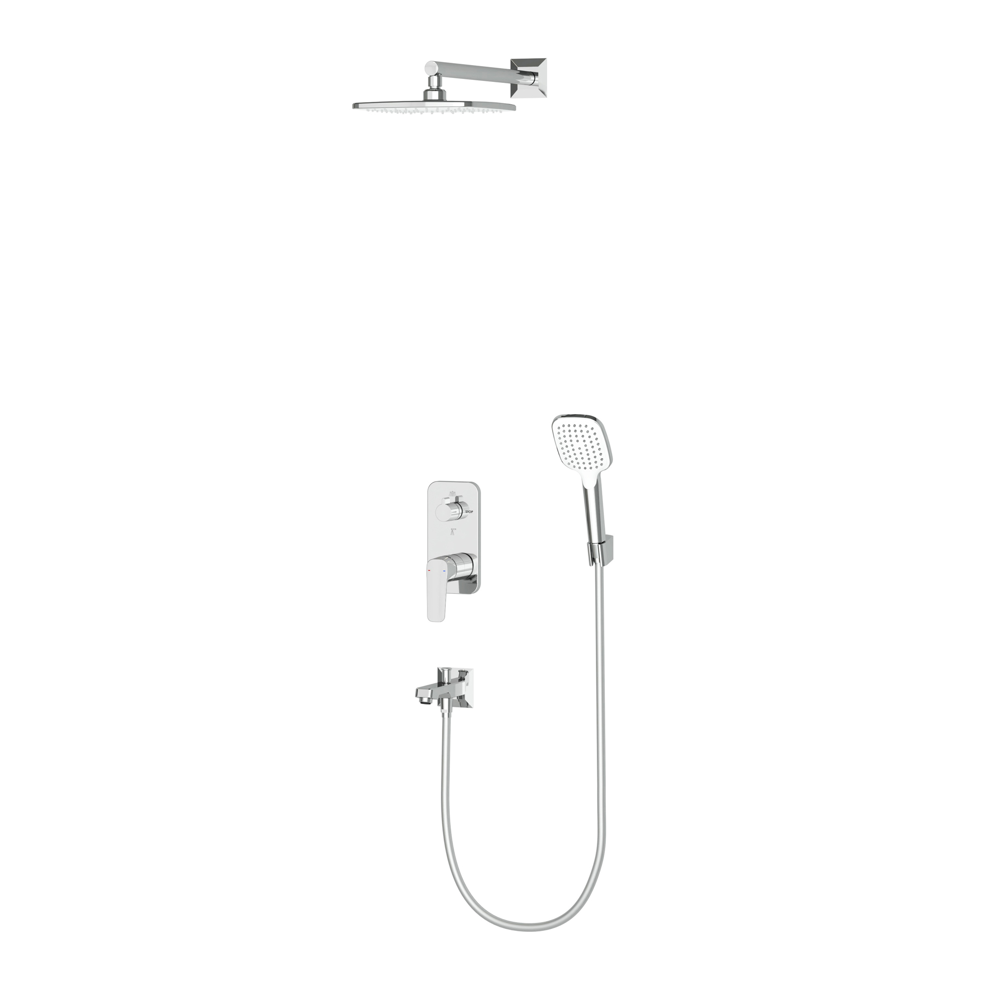 Agora 2+1 Yönlü Duş Batarya Seti Mix Krom