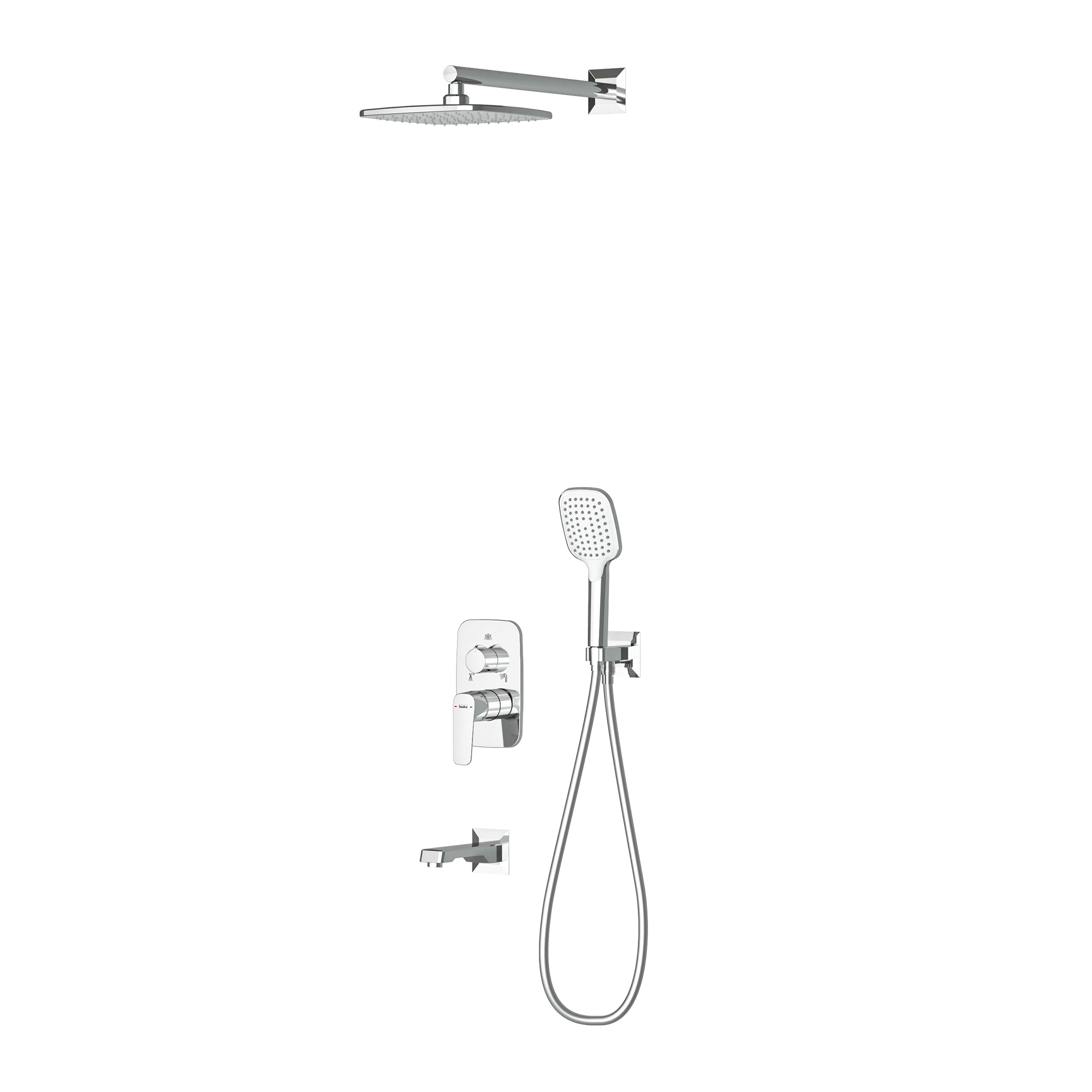 Anka 3 Yönlü Duş Batarya Seti Mix Krom