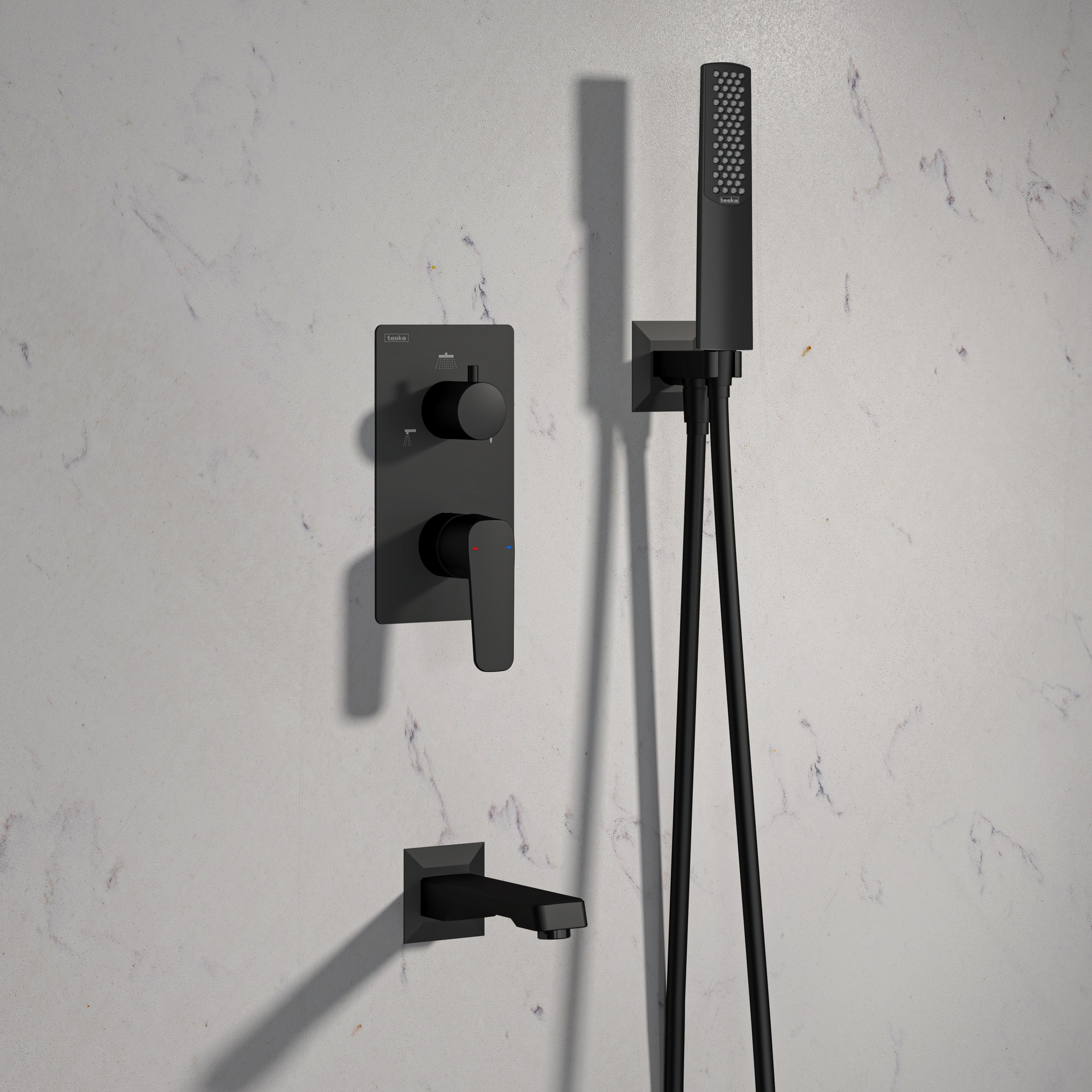 Ciera Pro 3 Yönlü Duş Batarya Seti Mix Siyah