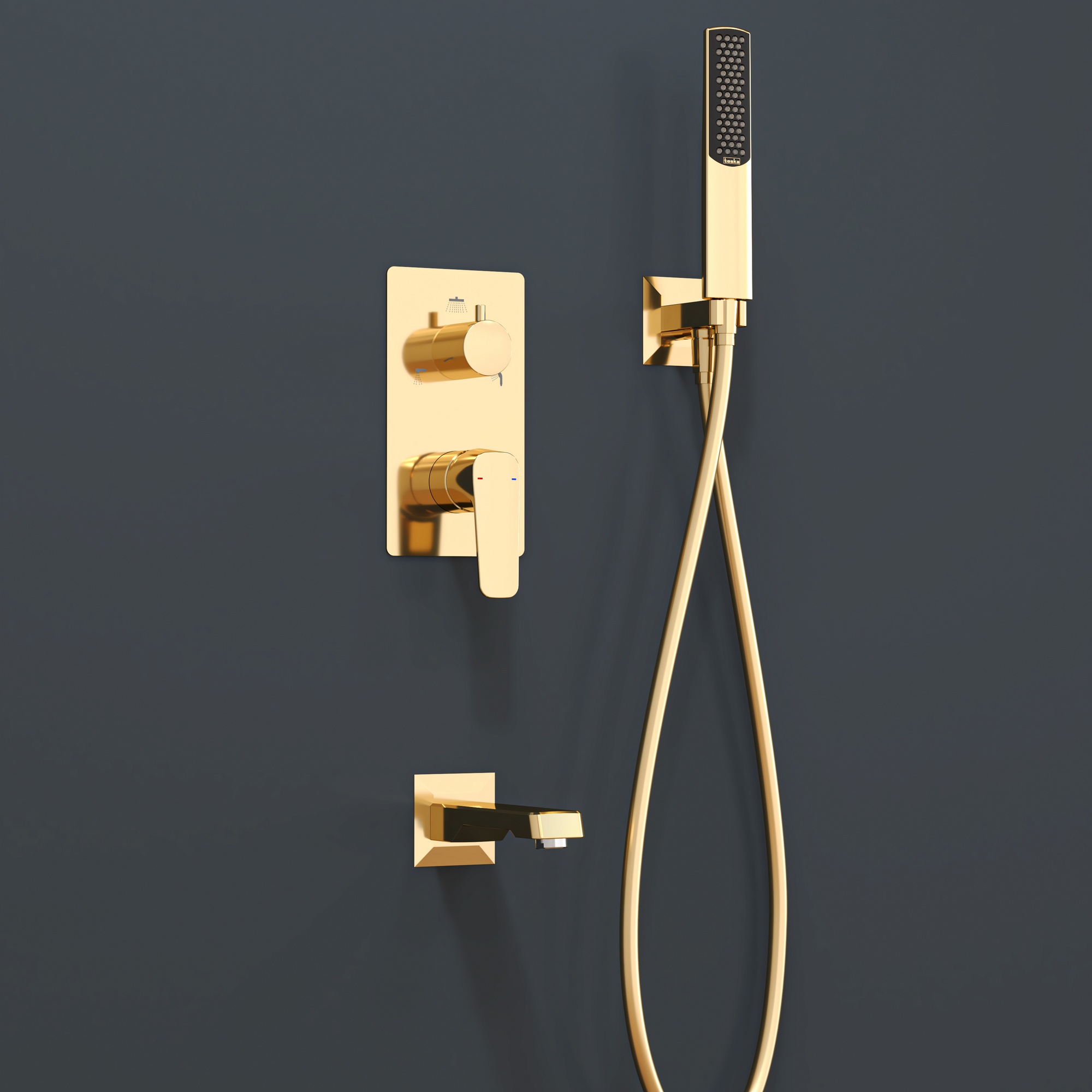 Ciera Pro 3 Yönlü Duş Batarya Seti Mix Altın