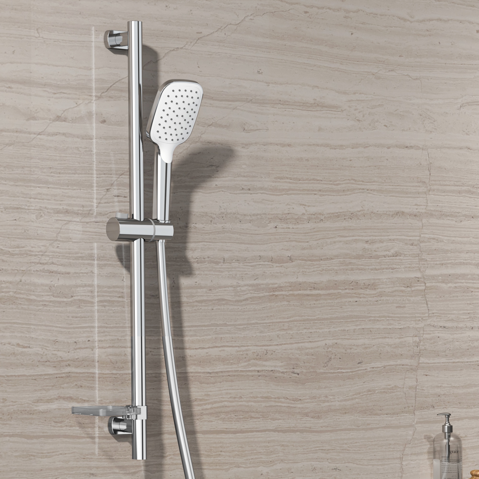 Ganj Sürgülü Duş Seti - Veno El Duşlu Krom