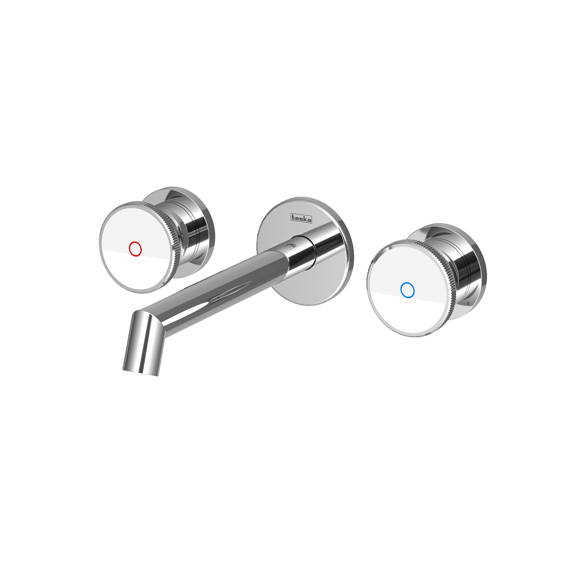 Grande Shine Lavabo Bataryası Krom Beyaz Cam