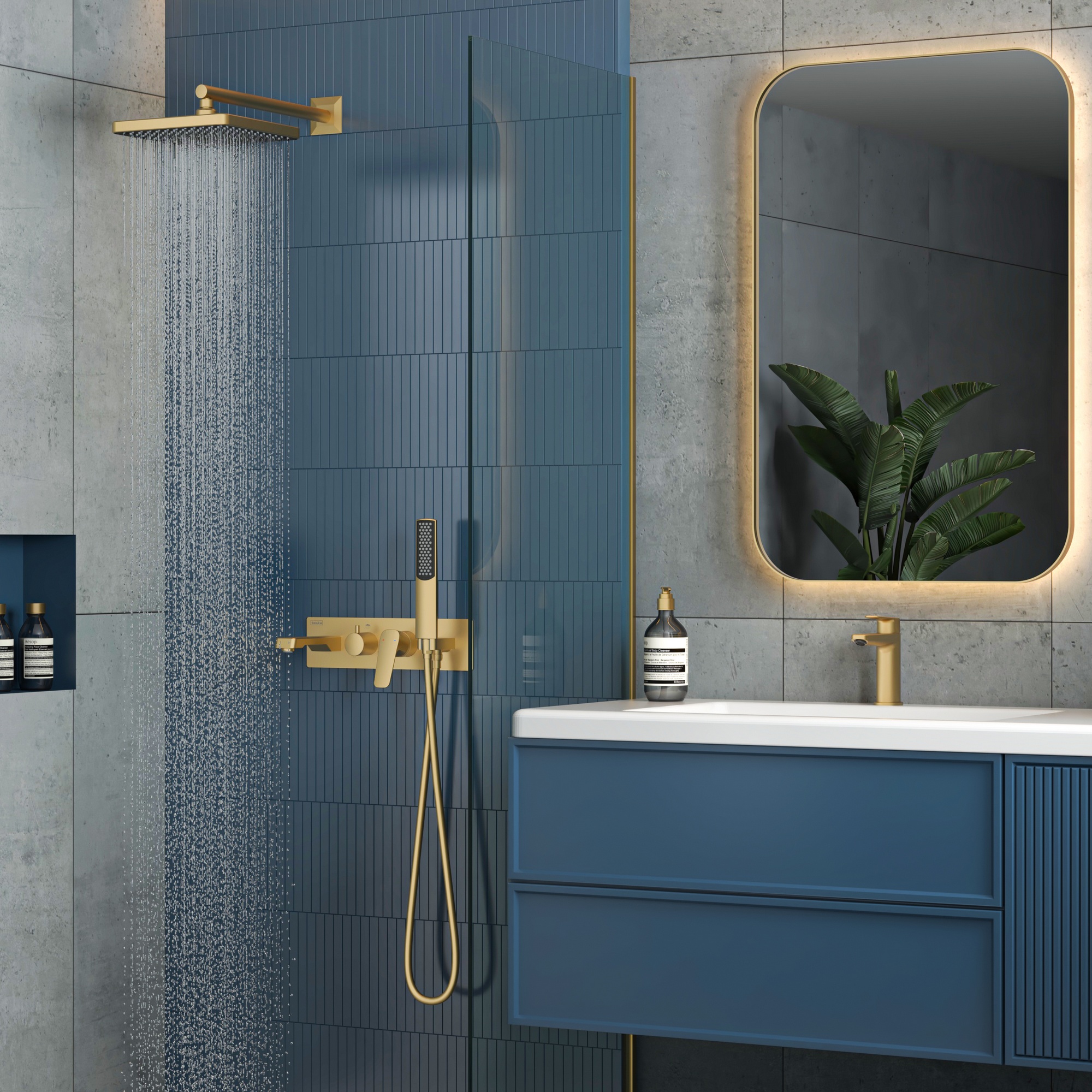 Life Pro 3 Yönlü Duş Batarya Seti Mix Altın