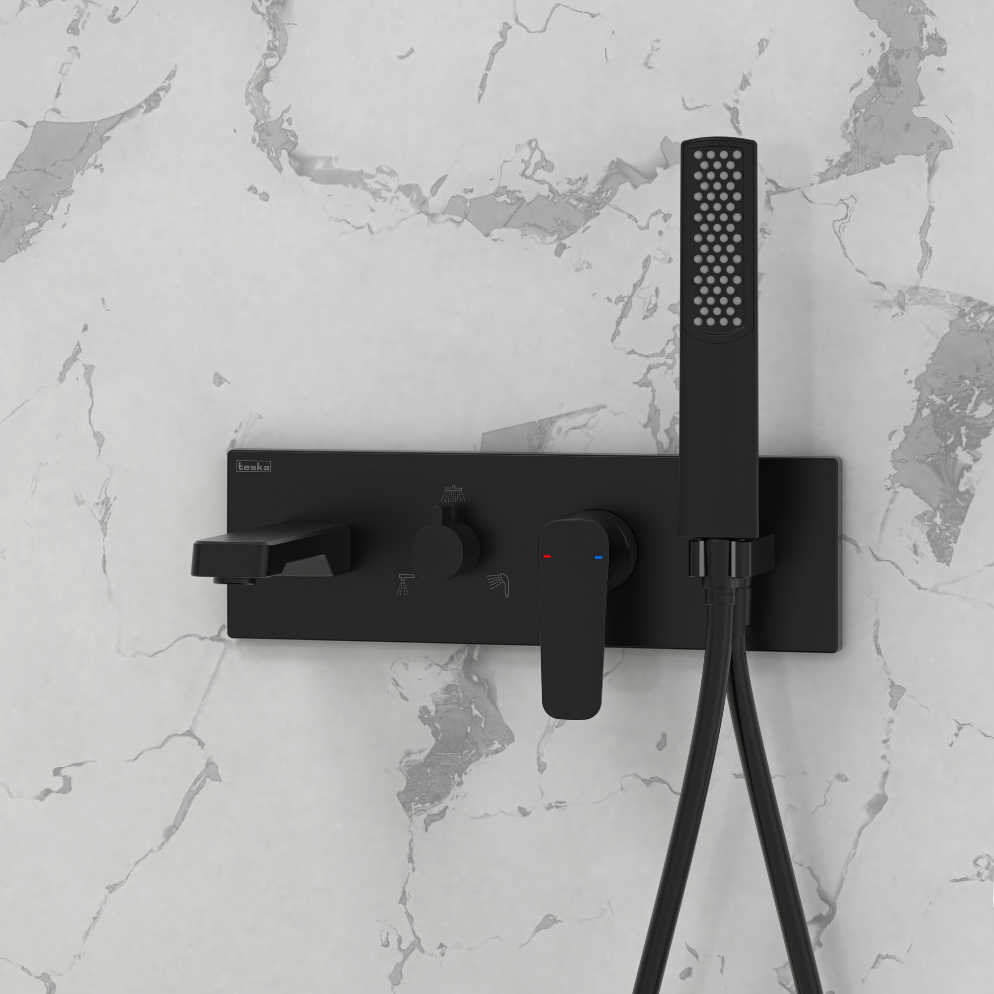 Life 3 Yönlü Duş Batarya Seti Mix Siyah