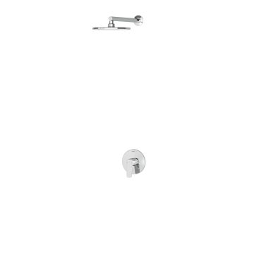 Misis Tek Yönlü Duş Batarya Seti Yuvarlak Krom