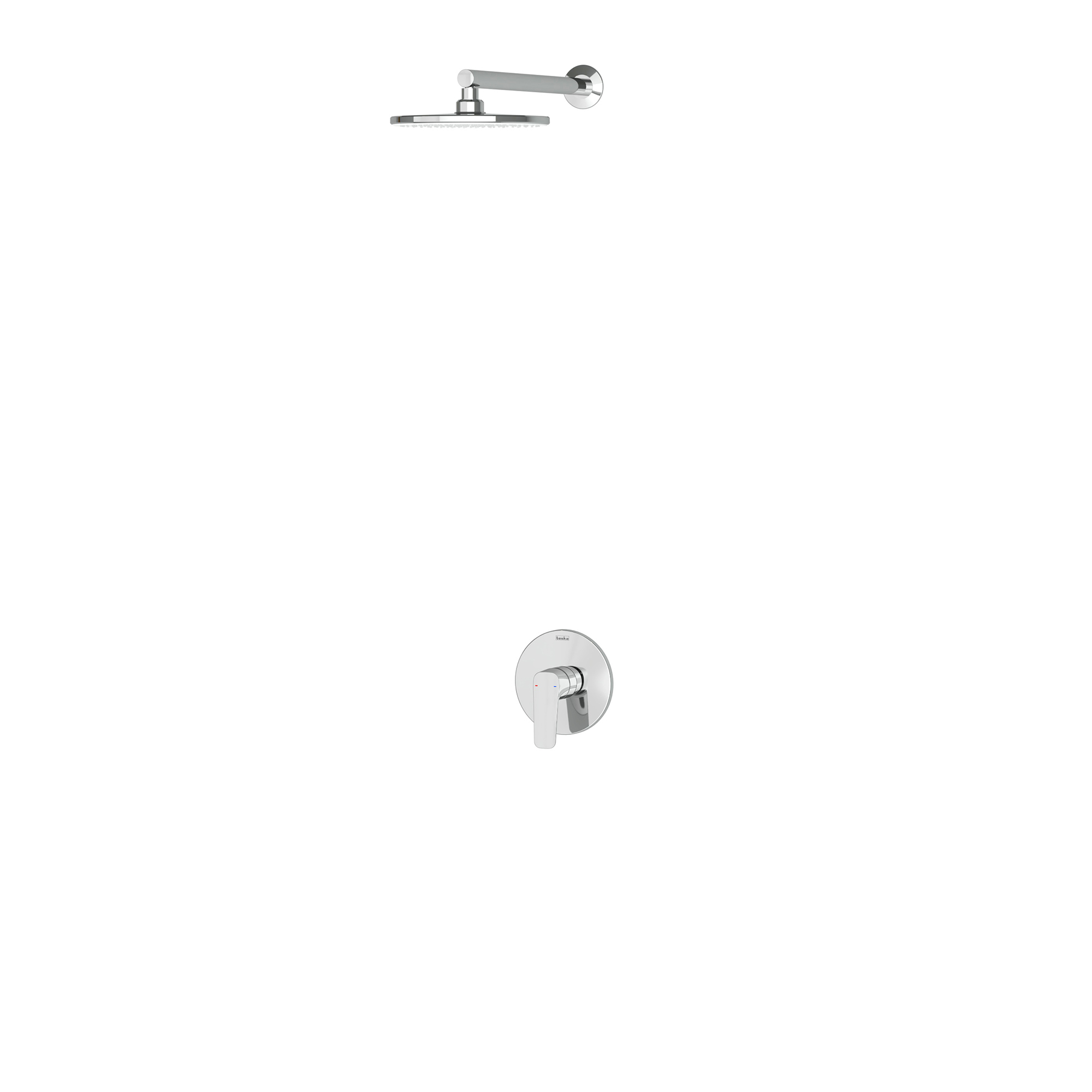 Misis Tek Yönlü Duş Batarya Seti Yuvarlak Krom