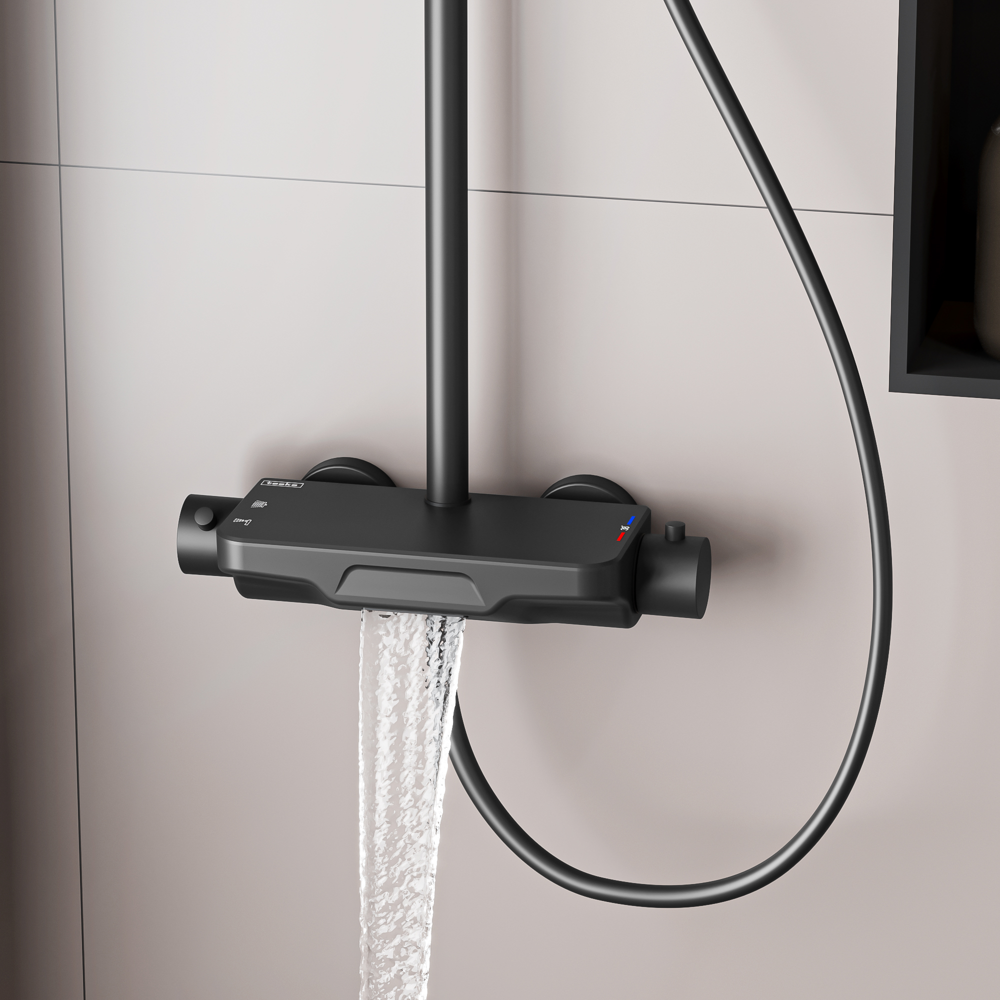 Perla 3 Yönlü Duş Kolonu Termostatik