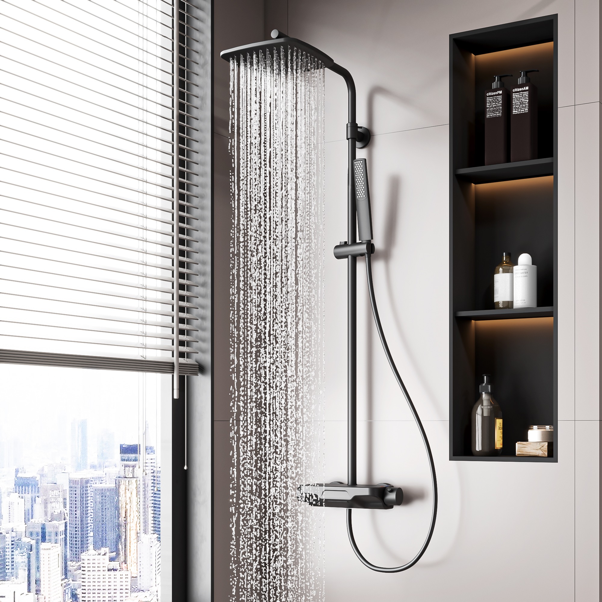 Perla 3 Yönlü Duş Kolonu Termostatik