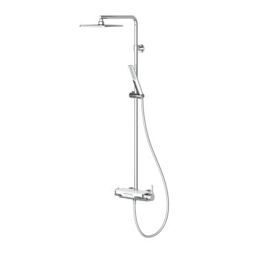 Perla 3 Yönlü Duş Kolonu Mix Krom Siyah Cam