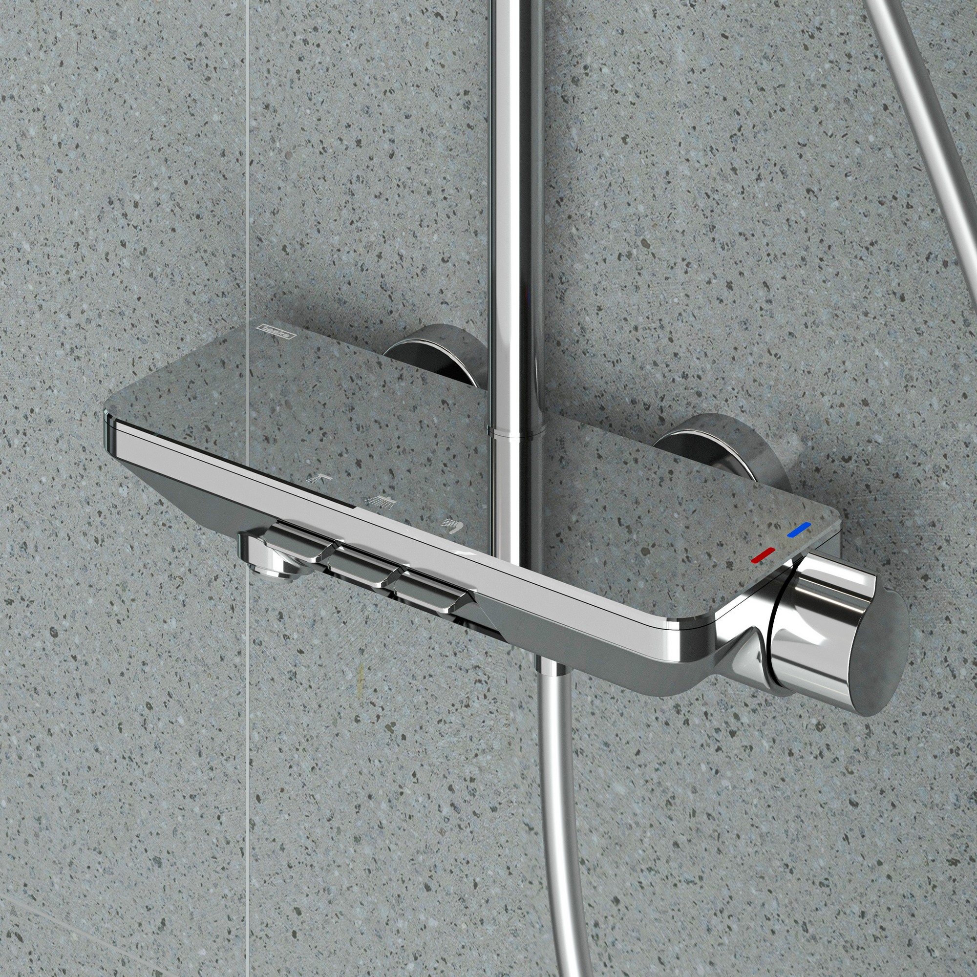 Piyano 3 Yönlü Duş Kolonu Krom