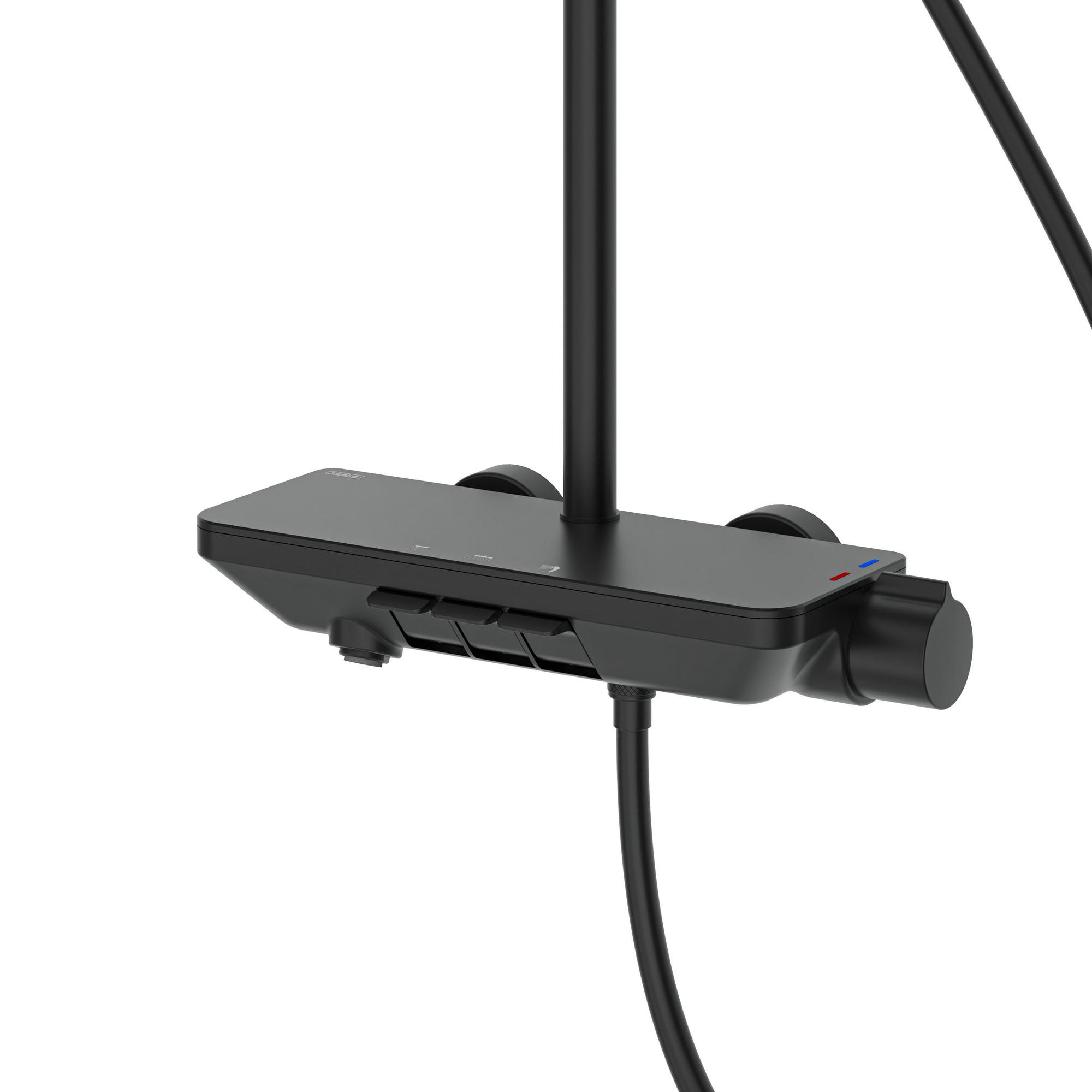 Piyano 3 Yönlü Duş Kolonu Siyah